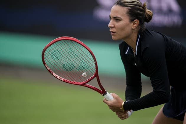 S-HERTOGENBOSCH, NETHERLANDS - JUNE 12: Elena-Gabriela Ruse of Romania waits for the serve from Barbora Krejcikova of the Czech Republic during their WTA, Tennis Damen Singles match at the LibÃ ma Open on June 12, 2026 at Autotron s-Hertogenbosch in s-Hertogenbosch, Netherlands. Credit: Andy Astfalck NurPhoto Netherlands Copyright: xAndyxAstfalckx