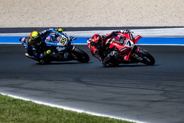 MOTORSPORTS - Superbike - Pirelli Emilia Romagna Round Photo by IPA ABACAPRESS.COM85606396 - Iker Lecuona (ESP) on a Ducati Panigale V4R for Aruba.It Racing – Ducati and Andrea Locatelli (ITA) on a Yamaha YZF R1 for Pata Maxus Yamaha during the Pirelli Emilia Romagna Round of the World Superbike (SBK) championship in Italy, June 12, 2026 Italy Italy  Copyright: xIPAxSport ABACAx