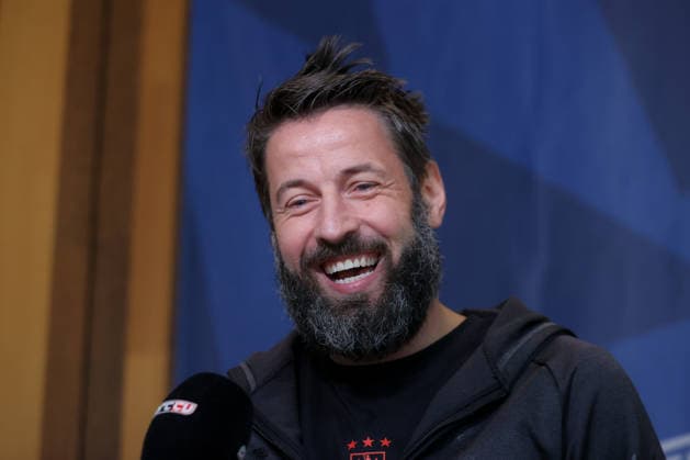12 06 2026, xtgx, Handball, EHF Champions League, Media Day v l Bennet Wiegert Magdeburg, Coach Portrait, Portraet, single picture laughs Cologne