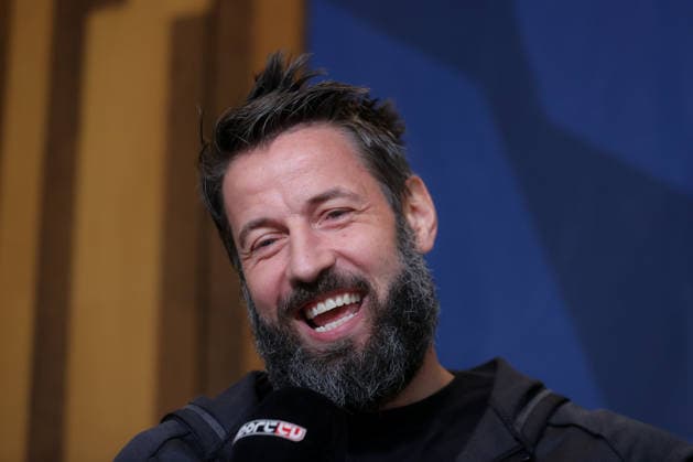12 06 2026, xtgx, Handball, EHF Champions League, Media Day v l Bennet Wiegert Magdeburg, Coach Portrait, Portraet, single picture laughs Cologne
