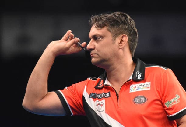 12 06 2026, xhbx, Dart World Cup of Darts 2026, v l James Walkin Trinidad and Tobago DFL DFB REGULATIONS PROHIBIT ANY USE OF PHOTOGRAPHS as IMAGE SEQUENCES and or QUASI VIDEO Frankfurt