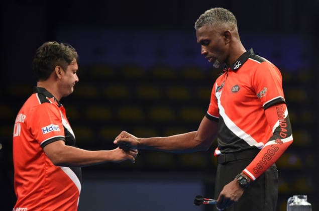 12 06 2026, xhbx, Dart World Cup of Darts 2026, v l James Walkin Trinidad and Tobago , Joshua Balfour Trinidad and Tobago DFL DFB REGULATIONS PROHIBIT ANY USE OF PHOTOGRAPHS as IMAGE SEQUENCES and or QUASI VIDEO Frankfurt
