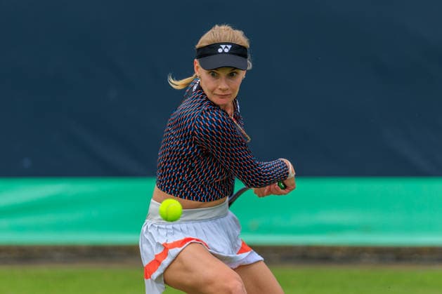 2026-06-12 - Libema Open 2026 ROSMALEN, NETHERLANDS - JUNE 12: Dayana Yastremska of Ukraine during the Libema Open 2026 at Autotron on June 12, 2026 in Rosmalen, Netherlands Rosmalen Autotron Netherlands Content not available for redistribution in The Netherlands directly or indirectly through any third parties. Copyright: xMarcelxvanxPlateringenx