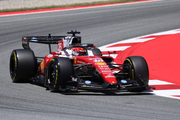 F1 Gran Prix of Spain Charles Leclerc of Scuderia Ferrari HP on track during free practice 1 ahead of the F1 Grand Prix of Catalunya at Montemelo Circuit on June 12, 2026 in Barcelona, Spain. Barcelona Circuit de Catalunya Spain Copyright: xMarcoxCanonierox