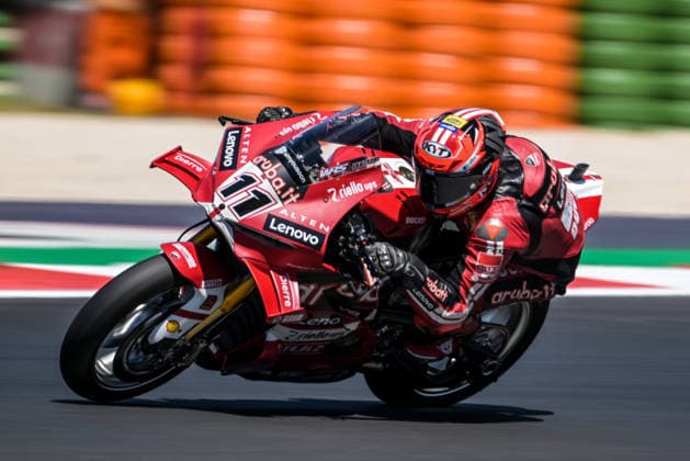 IPA85610291 - Nicolo Bulega ITA Ducati Panigale V4R Aruba.It Racing - Ducati during the Pirelli Emilia Romagna Round, World Superbike (SBK) race in Italy, June 12, 2026  Copyright: xAlessioxMarini IPAxSportx xx 85610291