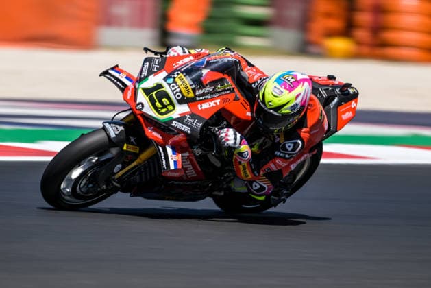 IPA85610307 - Álvaro Bautista (ESP) on a Ducati Panigale V4R for the Barni Spark Racing Team during the Pirelli Emilia Romagna Round of the World Superbike (SBK) championship in Italy, June 12, 2026  Copyright: xAlessioxMarini IPAxSportx xx 85610307