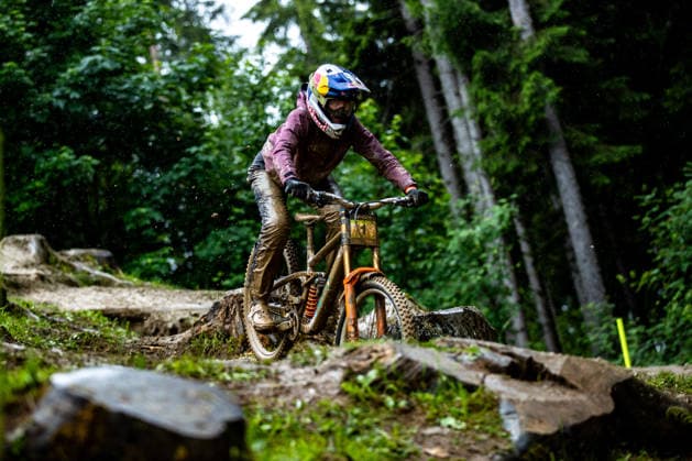 Whoop UCI Mountain Bike World Series Leogang Downhill ZIERL Rosa CUBE FACTORY RACINGat Whoop UCI Mountain Bike World Series Leogang Downhill, 12 06 2026,in Leogang,AUT Photo Sebastian Sternemann