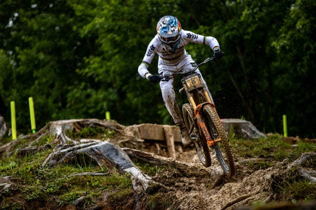 Whoop UCI Mountain Bike World Series Leogang Downhill GOLDSTONE Jackson SANTA CRUZ SYNDICATEat Whoop UCI Mountain Bike World Series Leogang Downhill, 12 06 2026,in Leogang,AUT Photo Sebastian Sternemann