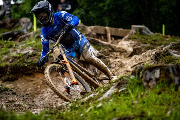 Whoop UCI Mountain Bike World Series Leogang Downhill KUHN Bodhi NORCO X ADIDAS RACE DIVISIONat Whoop UCI Mountain Bike World Series Leogang Downhill, 12 06 2026,in Leogang,AUT Photo Sebastian Sternemann