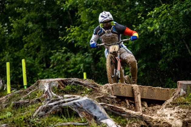 Whoop UCI Mountain Bike World Series Leogang Downhill KIEFER Henri CANYON DH RACINGat Whoop UCI Mountain Bike World Series Leogang Downhill, 12 06 2026,in Leogang,AUT Photo Sebastian Sternemann