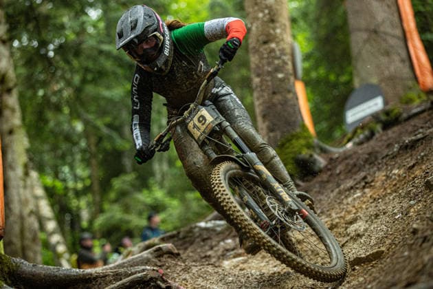 Whoop UCI Mountainbike World Series Leogang Downhill WIDMANN Veronika UNNO FACTORY RACING DHat Whoop UCI Mountainbike World Series Leogang Downhill, 12 06 2026,in Leogang,AUT Photo Sebastian Sternemann
