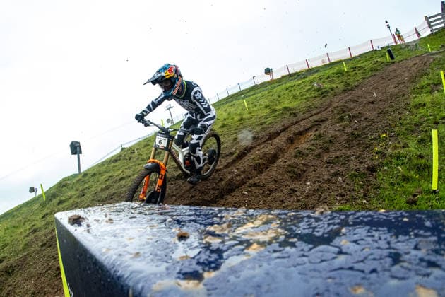 Whoop UCI Mountain Bike World Series Leogang Downhill GOLDSTONE Jackson SANTA CRUZ SYNDICATEat Whoop UCI Mountain Bike World Series Leogang Downhill, 12 06 2026,in Leogang,AUT Photo Sebastian Sternemann