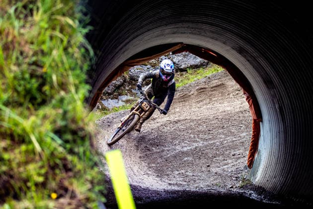 Whoop UCI Mountainbike World Series Leogang Downhill SCHEIDEGGER Joa at Whoop UCI Mountainbike World Series Leogang Downhill, 12 06 2026,in Leogang,AUT Photo Sebastian Sternemann