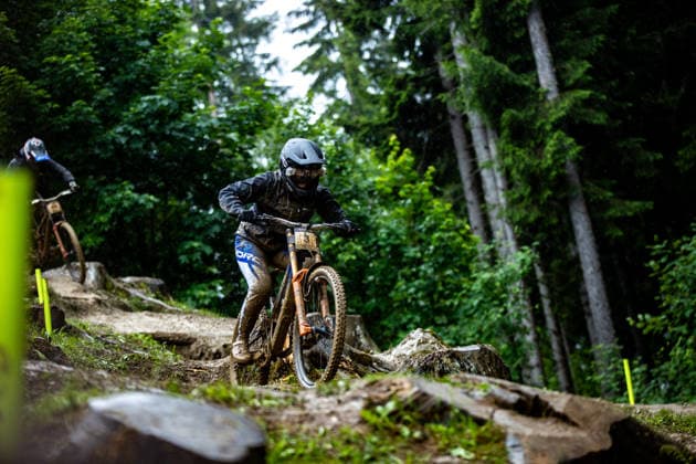 Whoop UCI Mountain Bike World Series Leogang Downhill MALLEN Alex OUTLAW INTENSE RACINGat Whoop UCI Mountain Bike World Series Leogang Downhill, 12 06 2026,in Leogang,AUT Photo Sebastian Sternemann