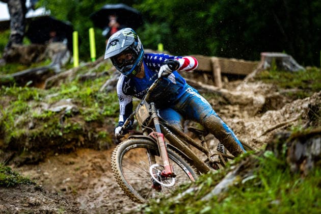Whoop UCI Mountain Bike World Series Leogang Downhill PINKERTON Ryan MONDRAKER FACTORY RACING DHat Whoop UCI Mountain Bike World Series Leogang Downhill, 12 06 2026,in Leogang,AUT Photo Sebastian Sternemann