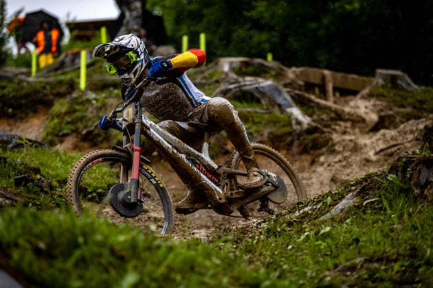 Whoop UCI Mountain Bike World Series Leogang Downhill KIEFER Henri CANYON DH RACINGat Whoop UCI Mountain Bike World Series Leogang Downhill, 12 06 2026,in Leogang,AUT Photo Sebastian Sternemann