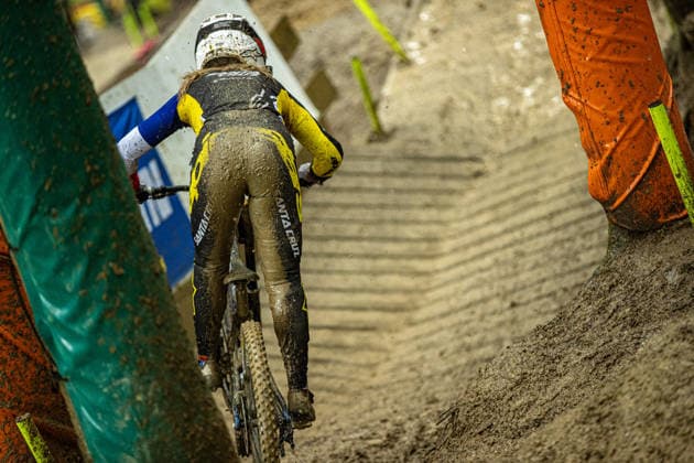 Whoop UCI Mountain Bike World Series Leogang Downhill BOULADOU Lisa SANTA CRUZ BURGTEC BY GOODMANat Whoop UCI Mountain Bike World Series Leogang Downhill, 12 06 2026,in Leogang,AUT Photo Sebastian Sternemann