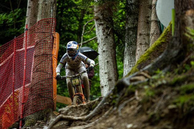 Whoop UCI Mountain Bike World Series Leogang Downhill ZIERL Rosa CUBE FACTORY RACINGat Whoop UCI Mountain Bike World Series Leogang Downhill, 12 06 2026,in Leogang,AUT Photo Sebastian Sternemann