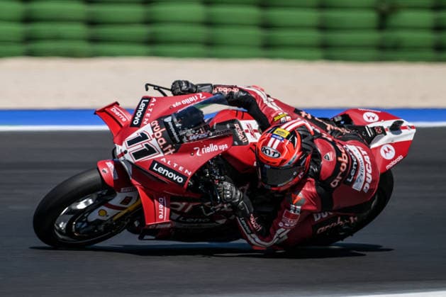 MOTORSPORTS - Superbike - Pirelli Emilia Romagna Round Photo by IPA ABACAPRESS.COM85610423 - Nicolo Bulega ITA Ducati Panigale V4R Aruba.It Racing - Ducati rider waits in the pits during the Pirelli Emilia Romagna Round of the World Superbike Championship (SBK) in Italy, June 12, 2026 Italy Italy  Copyright: xIPAxSport ABACAx