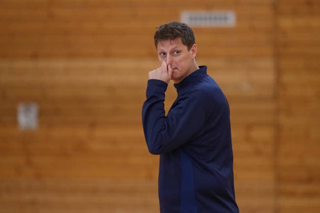 12 06 2026, xtgx, Handball, EHF Champions League, final training Füchse Berlin v l Nicolej Krickau Berlin, coach thoughtfully disappointed, looks disappointed, disappointed Koeln