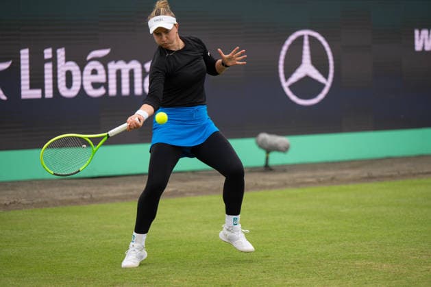 Barbora Krejcikova during the match against Elena Gabriela Ruse, Tennis, Libema Open 2026, WTA Masters 250, 12 06 2026, Rosmalen Grass Court Championships, Centre Court Rosmalen, s Hertogenbosch North Brabant Netherlands Copyright: xkolbert-press MarkusxVerwimpx
