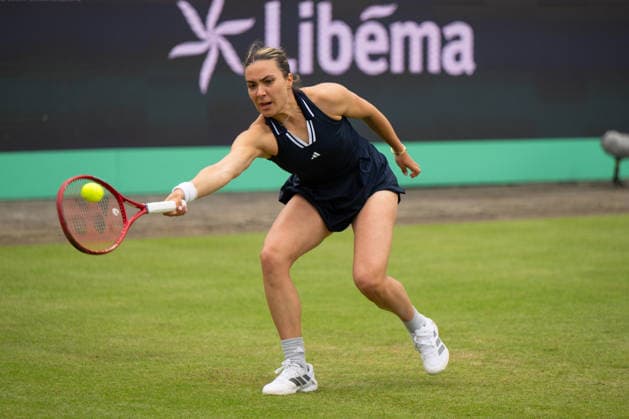Elena Gabriela Ruse during the match against Barbora Krejcikova, Tennis, Libema Open 2026, WTA Masters 250, 12 06 2026, Rosmalen Grass Court Championships, Centre Court Rosmalen, s Hertogenbosch North Brabant Netherlands Copyright: xkolbert-press MarkusxVerwimpx