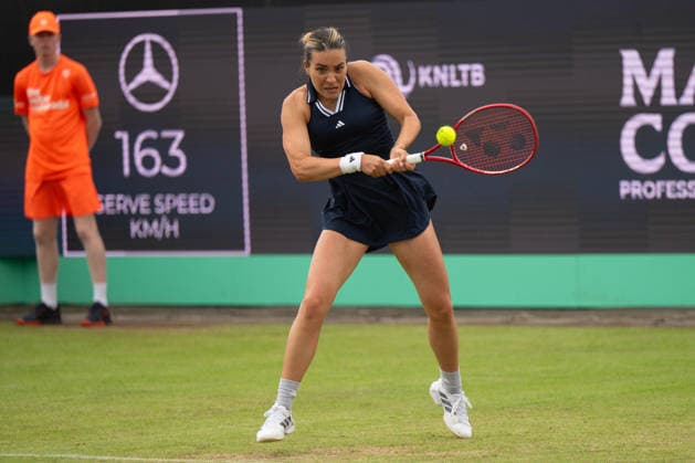 Elena Gabriela Ruse during the match against Barbora Krejcikova, Tennis, Libema Open 2026, WTA Masters 250, 12 06 2026, Rosmalen Grass Court Championships, Centre Court Rosmalen, s Hertogenbosch North Brabant Netherlands Copyright: xkolbert-press MarkusxVerwimpx