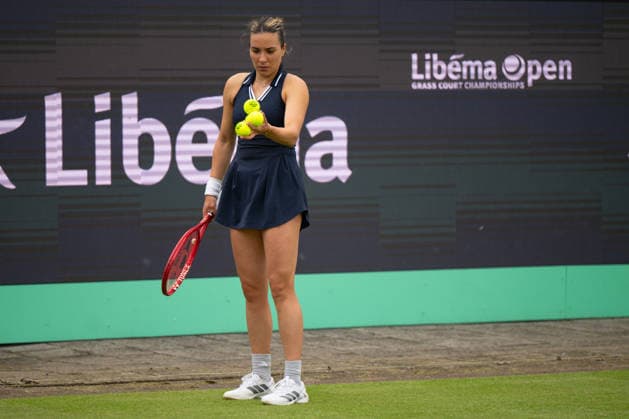 Elena Gabriela Ruse during the match against Barbora Krejcikova, Tennis, Libema Open 2026, WTA Masters 250, 12 06 2026, Rosmalen Grass Court Championships, Centre Court Rosmalen, s Hertogenbosch North Brabant Netherlands Copyright: xkolbert-press MarkusxVerwimpx