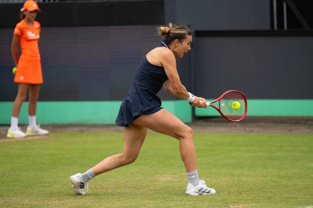 Elena Gabriela Ruse during the match against Barbora Krejcikova, Tennis, Libema Open 2026, WTA Masters 250, 12 06 2026, Rosmalen Grass Court Championships, Centre Court Rosmalen, s Hertogenbosch North Brabant Netherlands Copyright: xkolbert-press MarkusxVerwimpx