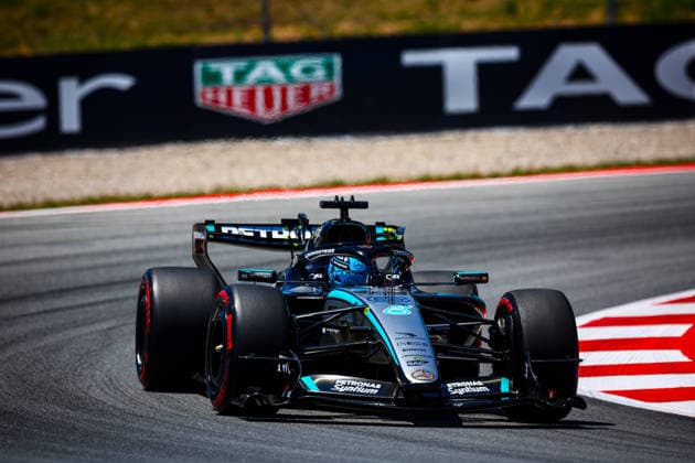 IPA85611405 - 63 George Russell (GBR), INEOS AMG Mercedes W17, during the Barcelona-Catalunya Grand Prix, Barcelona, June 11–14, 2026, Montmeló, 2026 Formula 1 World Championship, WM, Weltmeisterschaft  Copyright: xFedericoxBasile IPAxSportx xx 85611405