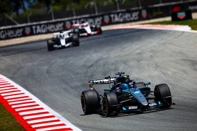 IPA85611451 - 63 George Russell (GBR), INEOS AMG Mercedes W17, during the Barcelona-Catalunya Grand Prix, Barcelona, June 11–14, 2026, Montmeló, 2026 Formula 1 World Championship, WM, Weltmeisterschaft  Copyright: xFedericoxBasile IPAxSportx xx 85611451