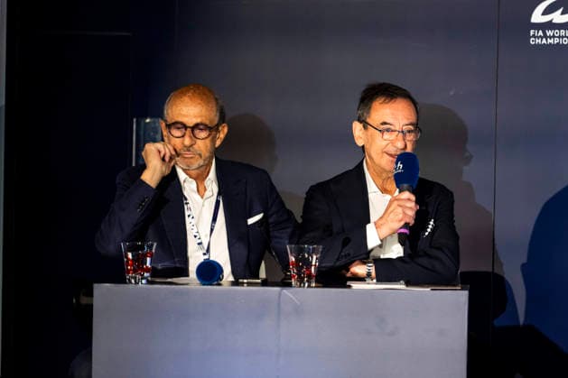 24 HEURES DU MANS 2026 - FRIDAY MILLE Richard (fra), PrÃ sident ot the FIA Endurance Commission, portrait, FILLON Pierre (fra), President of ACO, portrait during the 24 Hours of Le Mans 2026, 4th round of the 2026 FIA World Endurance Championship, on June 12, 2026 on the Circuit des 24 Heures du Mans in Le Mans, France - Le MansFrance  Copyright: xFabrizioxBoldonix