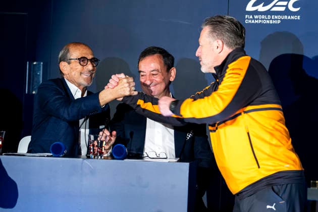24 HEURES DU MANS 2026 - FRIDAY BROWN Zak (usa), co-owner of United Autosports, portrait, MILLE Richard (fra), PrÃ sident ot the FIA Endurance Commission, portrait, FILLON Pierre (fra), President of ACO, portrait during the 24 Hours of Le Mans 2026, 4th round of the 2026 FIA World Endurance Championship, on June 12, 2026 on the Circuit des 24 Heures du Mans in Le Mans, France - Le MansFrance  Copyright: xFabrizioxBoldonix