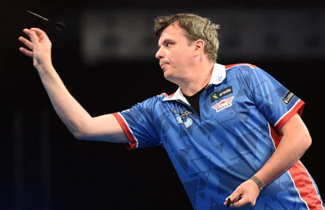 12 06 2026, xhbx, Dart World Cup of Darts 2026, v l Benjamin Pratnemer Slovenia DFL DFB REGULATIONS PROHIBIT ANY USE OF PHOTOGRAPHS as IMAGE SEQUENCES and or QUASI VIDEO Frankfurt