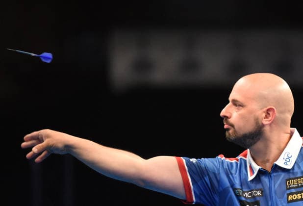 12 06 2026, xhbx, Dart World Cup of Darts 2026, v l Stefano Bozicek Slovenia DFL DFB REGULATIONS PROHIBIT ANY USE OF PHOTOGRAPHS as IMAGE SEQUENCES and or QUASI VIDEO Frankfurt