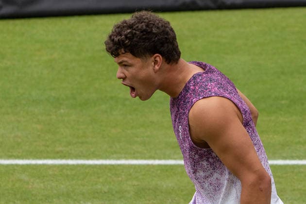 Ben Shelton, cheering, joy, emotions, gesture, Ben Shelton vs Marco Giron, Tennis, ATP Tournament, Boss Open, Center Court, Round of 16, 12 06 2026, Ben Shelton vs Marco Giron, Tennis, ATP Tournament, Boss Open, Center Court, Round of 16, 12 06 2026, Stuttgart Copyright: xEibner-Pressefoto EdwardxCheungx EP_ECG