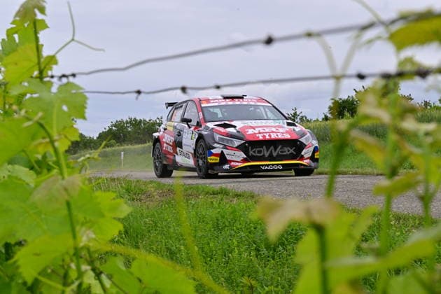 Sport Bilder des Tages Agrotec Rally Hustopece, treti zavod mistrovstvi Ceske republiky v automobilovych soutezich, 12. cervna 2026, Hustopece, Breclavsko. Posadka Erik Cais a Daniel Trunkat s vozidlem Hyundai i20 N Rally2. (CTKxPhoto VaclavxSalek) CTKPhotoP2026061206524  CTKPhotoP2026061206524