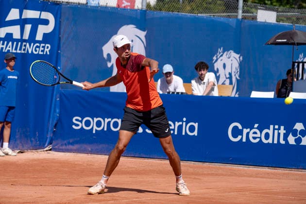 TENNIS : Open Sopra Steria - Lyon Villeurbanne 12 06 2026 Le colombien Daniel Elahi GALAN affronte le belge Kimmer COPPEJANS en 1 4 de finale du tournoi de tennis ATP, Tennis Herren Challenger Tour, Open Sopra Steria Ã Lyon-Villeurbanne, le 12 06 2026. Photo Sandrine Thesillat PsNewZ  Copyright: xSandrinexTHESILLATx