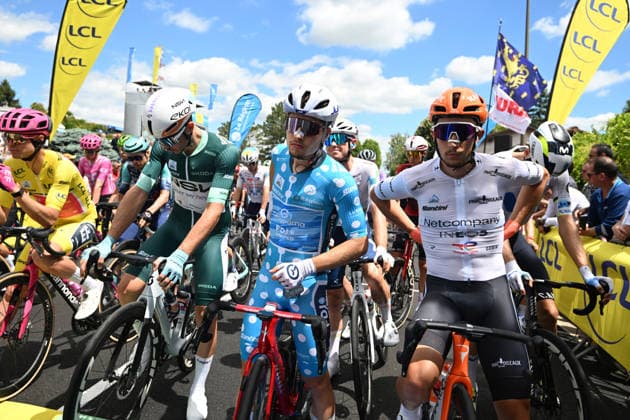 Tour Auvergne - Rhone-Alpes 2026 Stage 6 EF Education - French EasyPost rider Alex Baudin, wearing the white jersey of best young rider. during the 6th stage of the Tour Auvergne-Rhone-Alpes cycling race , 182,3km between Saint-Vulbas and Crest-Voland in the French Alps on June 12, 2026. SAINT VULBASFrance  Copyright: xMouradxAllilix