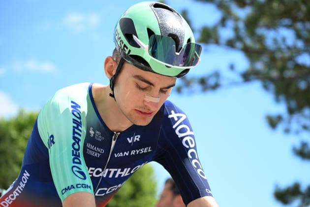 Tour Auvergne - Rhone-Alpes 2026 Stage 6 Decathlon CMA CGM Team s French rider Paul Seixas during the 6th stage of the Tour Auvergne-Rhone-Alpes cycling race , 182,3km between Saint-Vulbas and Crest-Voland in the French Alps on June 12, 2026. SAINT VULBASFrance  Copyright: xMouradxAllilix