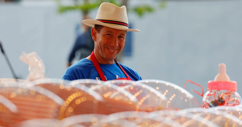Newton Abbot Races, Newton Abbot, UK - 12 June 2026 The Sweetie man is all smiles ready with the best sweets selection at Newton Abbot Racecourse, Newton Abbot, Devon, England - Newton Abbot Newton Abbot Racecourse Devon England Copyright: xPhilxMingo PPAUKx PPA-280656