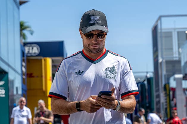 MONTMELO, SPAIN: Sergio Perez, racing for the Cadillac F1 team during the 2026 Formula 1 Barcelona-Catalunya Grand Prix at the Circuit de Barcelona-Catalunya in Montmelo, Spain