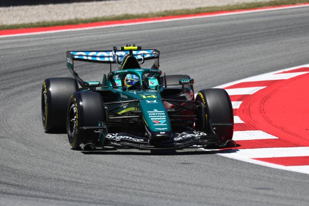 F1 Gran Prix of Catalunya Fernando Alonso of Aston Martin Aramco Formula 1 Team on track during practice ahead of the F1 Grand Prix of Catalunya at Montemelo Circuit on June 12, 2026 in Barcelona, Spain. Barcelona Circuit de Catalunya Spain Copyright: xMarcoxCanonierox