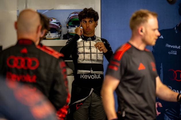 MONTMELO, SPAIN: Gabriel Bortoleto, racing for the Audi team during the 2026 Formula 1 Barcelona-Catalunya Grand Prix at the Circuit de Barcelona-Catalunya in Montmelo, Spain