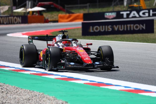 F1 Gran Prix of Catalunya Charles Leclerc of Scuderia Ferrari HP on track during practice ahead of the F1 Grand Prix of Catalunya at Montemelo Circuit on June 12, 2026 in Barcelona, Spain. Barcelona Circuit de Catalunya Spain Copyright: xMarcoxCanonierox
