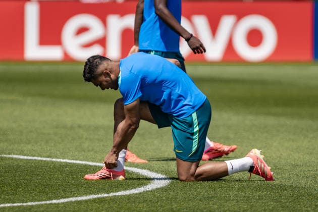 Treino da Seleção Brasileira NOVA JERSEY, NJ - 11.06.2028: TREINO DA SELEcaO BRASILEIRA - Casemiro during the last training session of the Brazilian national team, Nationalteam held at Columbia Park Training Facility, in Morristown, New Jersey, United States, this Friday (12), in preparation for the match against Morocco for the 2026 FIFA World Cup, WM, Weltmeisterschaft, Fussball (Photo: Danilo Fernandes Fotoarena) x2960566x  DaniloxFernandes