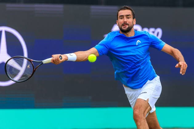2026-06-12 - Libema Open 2026 ROSMALEN, NETHERLANDS - JUNE 12: Marin Cilic of Croatia during the Libema Open 2026 at Autotron on June 12, 2026 in Rosmalen, Netherlands Rosmalen Autotron Netherlands Content not available for redistribution in The Netherlands directly or indirectly through any third parties. Copyright: xMarcelxvanxPlateringenx