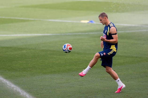 260612 Gustaf Lagerbielke of the Swedish national football team at a training session during day 2 of the FIFA World Cup 2026 on June 12, 2026 in Dallas Photo Petter Arvidson BILDBYRAN kod PA PA1229 fotboll football soccer fotball vm fotbolls vm fotball vm fotbolls vm 2026 fifa world cup 2026 träning practice training sverige sweden sverige a bbeng  Copyright: PETTERxARVIDSON BB260612PA061