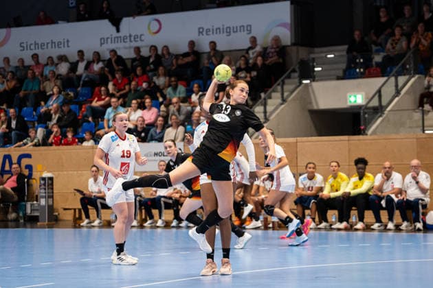 U20 Women National Team Germany GER vs U20 Women National Team France FRA , Handball, Four Nations Tournament, 12 6 2026, Season 2025 2026, Hannover Aylin Bornhardt Germany U20 Women, 13, plays for Frisch Auf Goeppingen at Torwurf Hannover Sportzentrum Vinnhorst Germany
