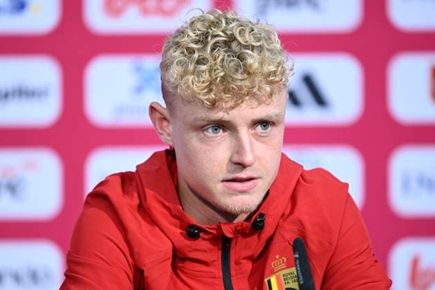 Belgian national football team - 2026 FIFA World Cup, WM, Weltmeisterschaft, Fussball - media activities 12 06 2026 RENTON, UNITED STATES OF AMERICA - JUNE 12 : Seys Joaquin defender of Belgium pictured during a press conference, PK, Pressekonferenz at the training grounds of the Belgian national football team during the 2026 FIFA World Cup on June 12, 2026 in Renton, United States of America, 12 06 2026 Renton United States of America  Copyright: xNicoxVereeckenx